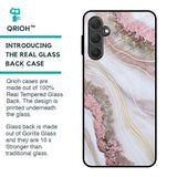 Pink & Gold Gllitter Marble Glass Case for Samsung Galaxy F54 5G