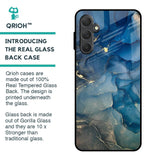 Blue Cool Marble Glass Case for Samsung Galaxy F54 5G