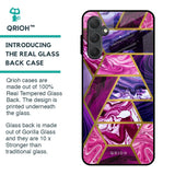 Electroplated Geometric Marble Glass Case for Samsung Galaxy F54 5G