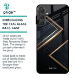 Sleek Golden & Navy Glass Case for Samsung Galaxy F54 5G