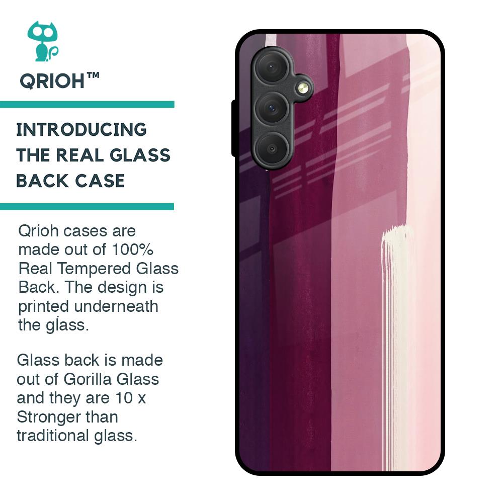 Brush Stroke Art Glass Case for Samsung Galaxy F54 5G