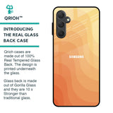 Orange Curve Pattern Glass Case for Samsung Galaxy F54 5G