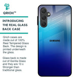 Blue Rhombus Pattern Glass Case for Samsung Galaxy F54 5G