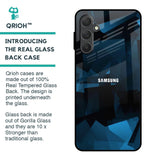Polygonal Blue Box Glass Case For Samsung Galaxy F54 5G