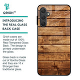 Wooden Planks Glass Case for Samsung Galaxy F54 5G