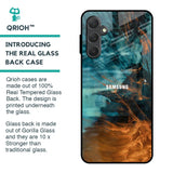 Golden Splash Glass Case for Samsung Galaxy F54 5G