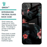 Tropical Art Flower Glass Case for Samsung Galaxy F54 5G