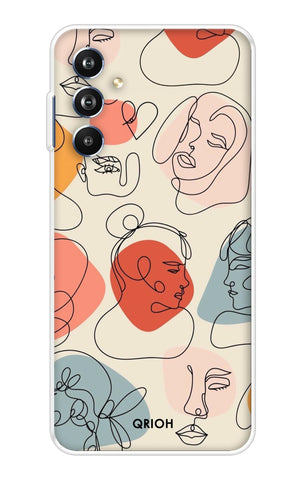 Abstract Faces Samsung Galaxy F54 5G Back Cover