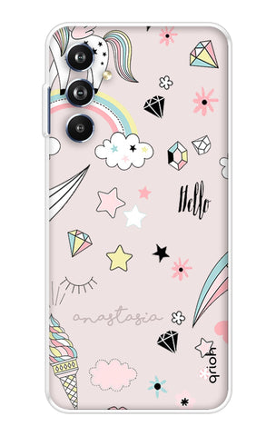 Unicorn Doodle Samsung Galaxy F54 5G Back Cover