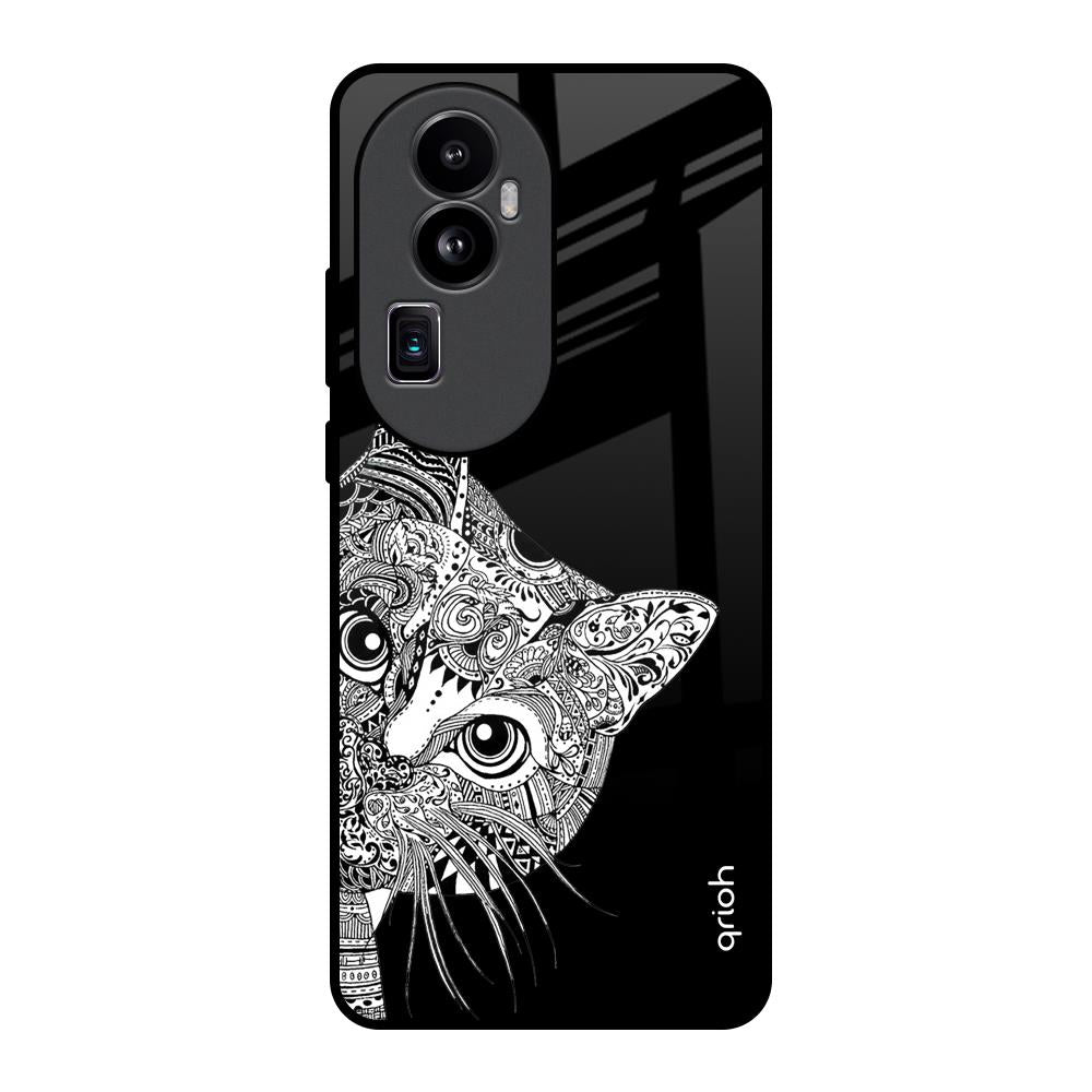 Kitten Mandala Oppo Reno10 Pro Plus 5G Glass Back Cover Online