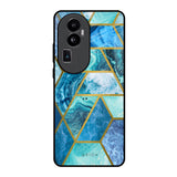 Turquoise Geometrical Marble Oppo Reno10 Pro Plus 5G Glass Back Cover Online