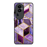 Purple Rhombus Marble Oppo Reno10 Pro Plus 5G Glass Back Cover Online