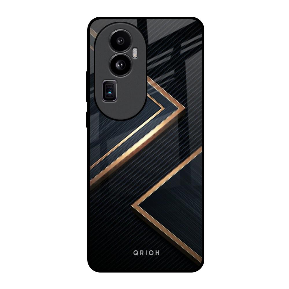 Sleek Golden & Navy Oppo Reno10 Pro Plus 5G Glass Back Cover Online
