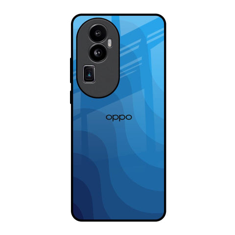 Blue Wave Abstract Oppo Reno10 Pro Plus 5G Glass Back Cover Online
