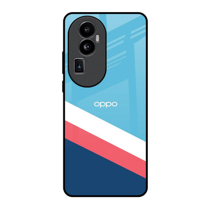 Pink & White Stripes Oppo Reno10 Pro Plus 5G Glass Back Cover Online