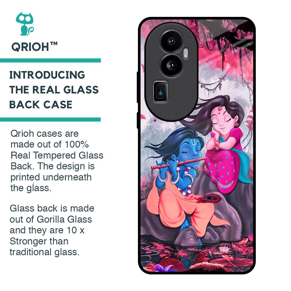 Radha Krishna Art Glass Case for Oppo Reno10 Pro Plus 5G