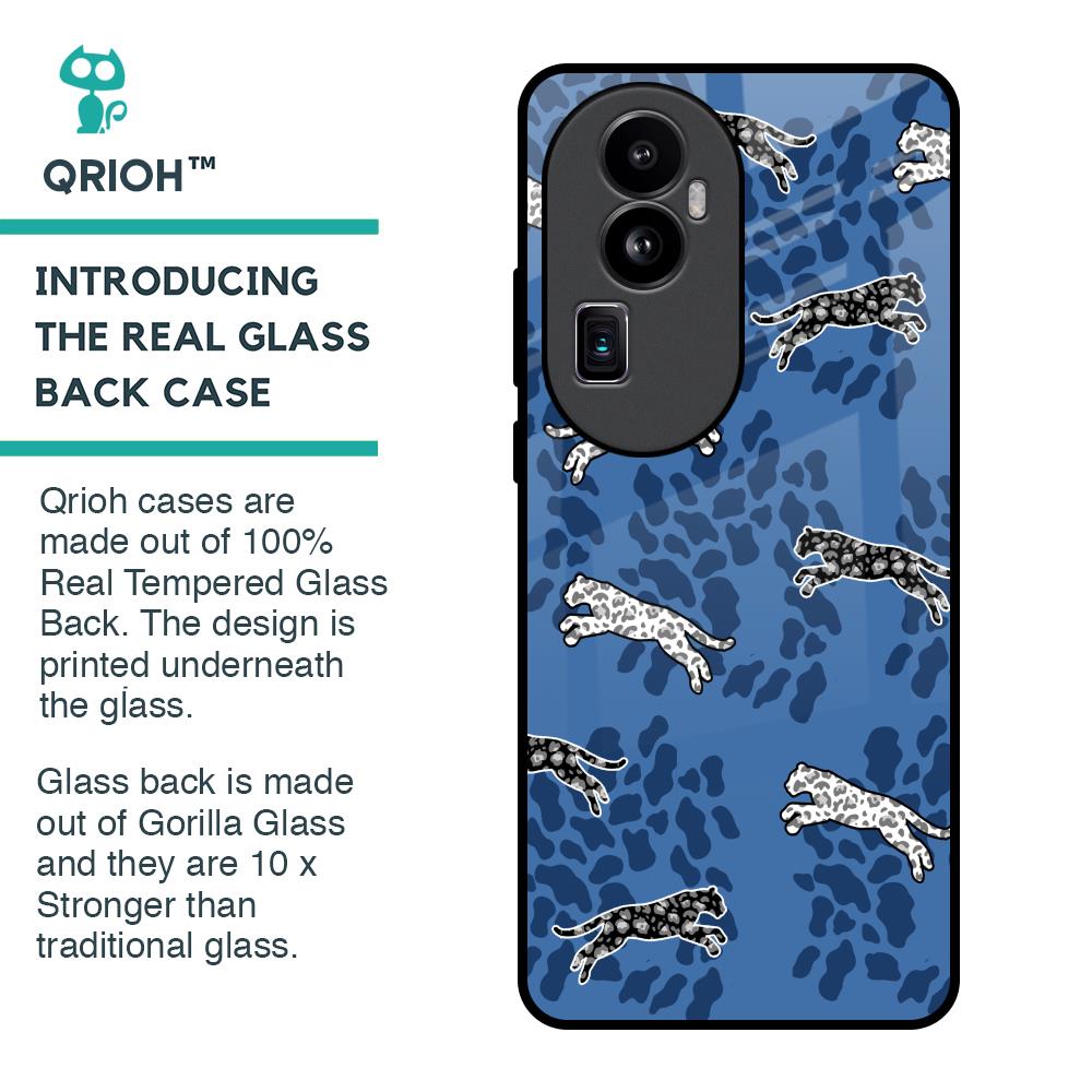 Blue Cheetah Glass Case for Oppo Reno10 Pro Plus 5G