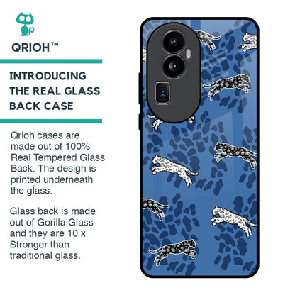 Blue Cheetah Glass Case for Oppo Reno10 Pro Plus 5G