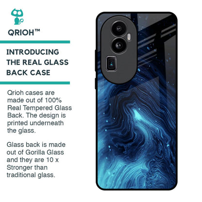 Dazzling Ocean Gradient Glass Case For Oppo Reno10 Pro Plus 5G