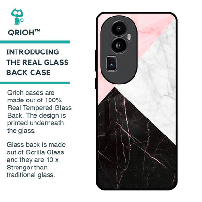 Marble Collage Art Glass Case For Oppo Reno10 Pro Plus 5G