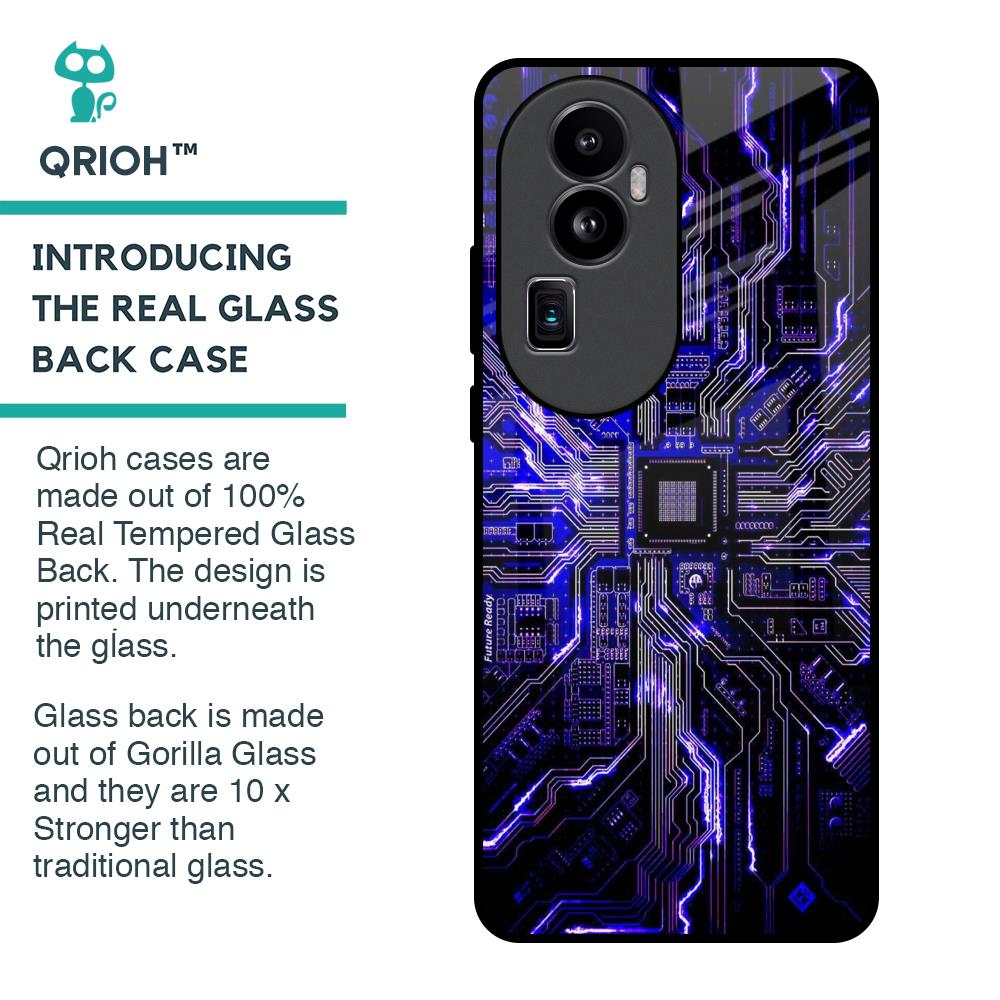 Techno Color Pattern Glass Case For Oppo Reno10 Pro Plus 5G