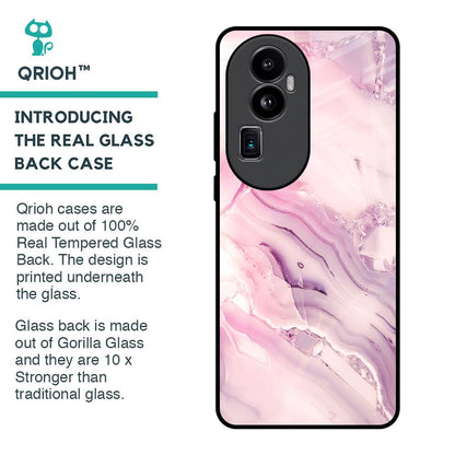 Diamond Pink Gradient Glass Case For Oppo Reno10 Pro Plus 5G