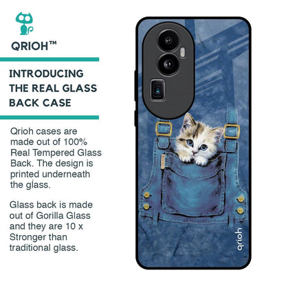 Kitty In Pocket Glass Case For Oppo Reno10 Pro Plus 5G