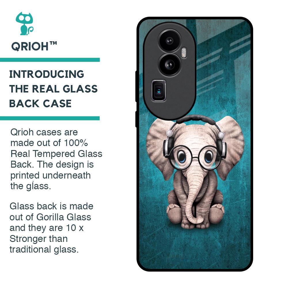 Adorable Baby Elephant Glass Case For Oppo Reno10 Pro Plus 5G