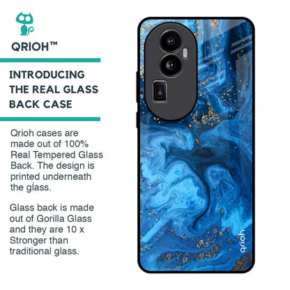 Gold Sprinkle Glass Case for Oppo Reno10 Pro Plus 5G