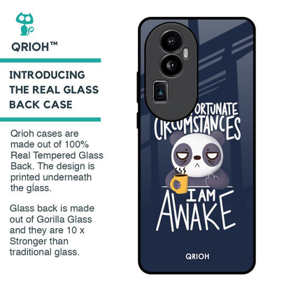 Struggling Panda Glass Case for Oppo Reno10 Pro Plus 5G