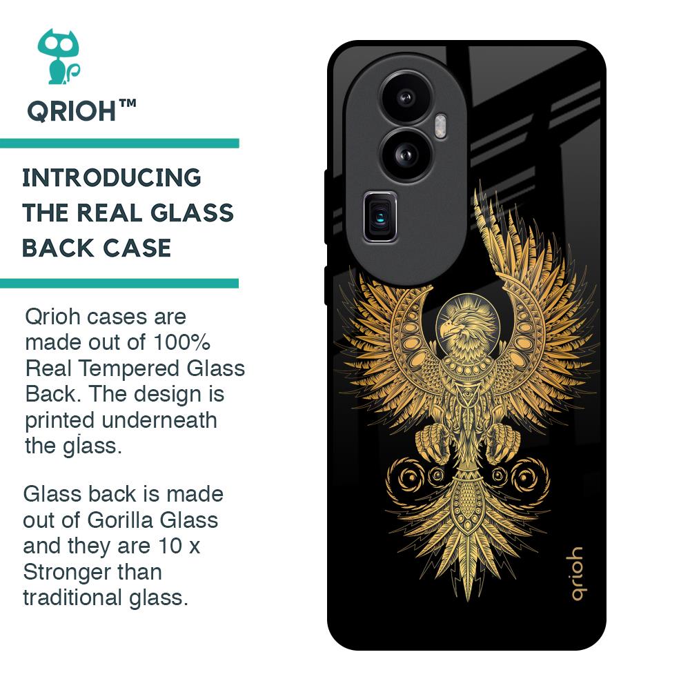 Mythical Phoenix Art Glass Case for Oppo Reno10 Pro Plus 5G