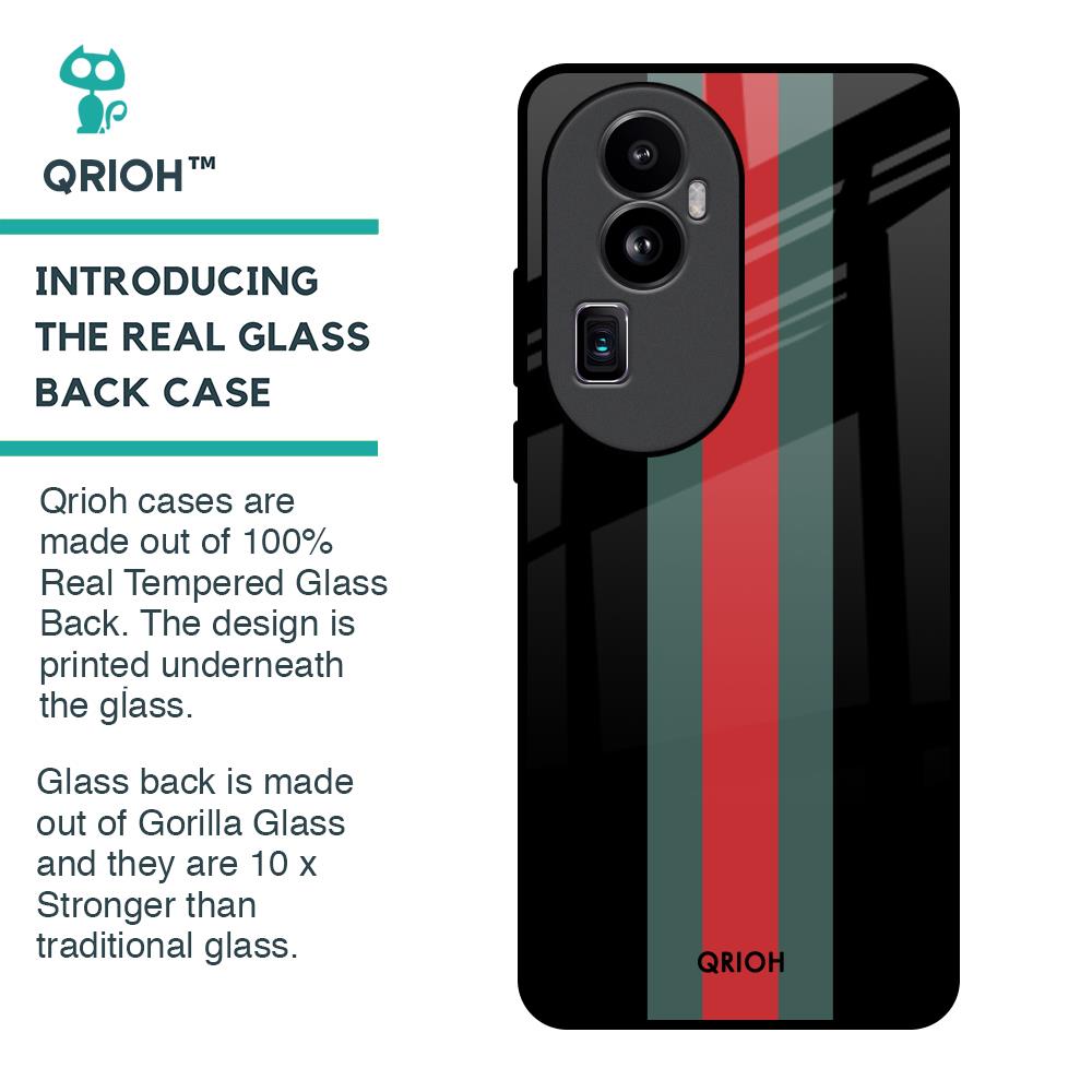 Vertical Stripes Glass Case for Oppo Reno10 Pro Plus 5G