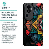 Retro Gorgeous Flower Glass Case for Oppo Reno10 Pro Plus 5G