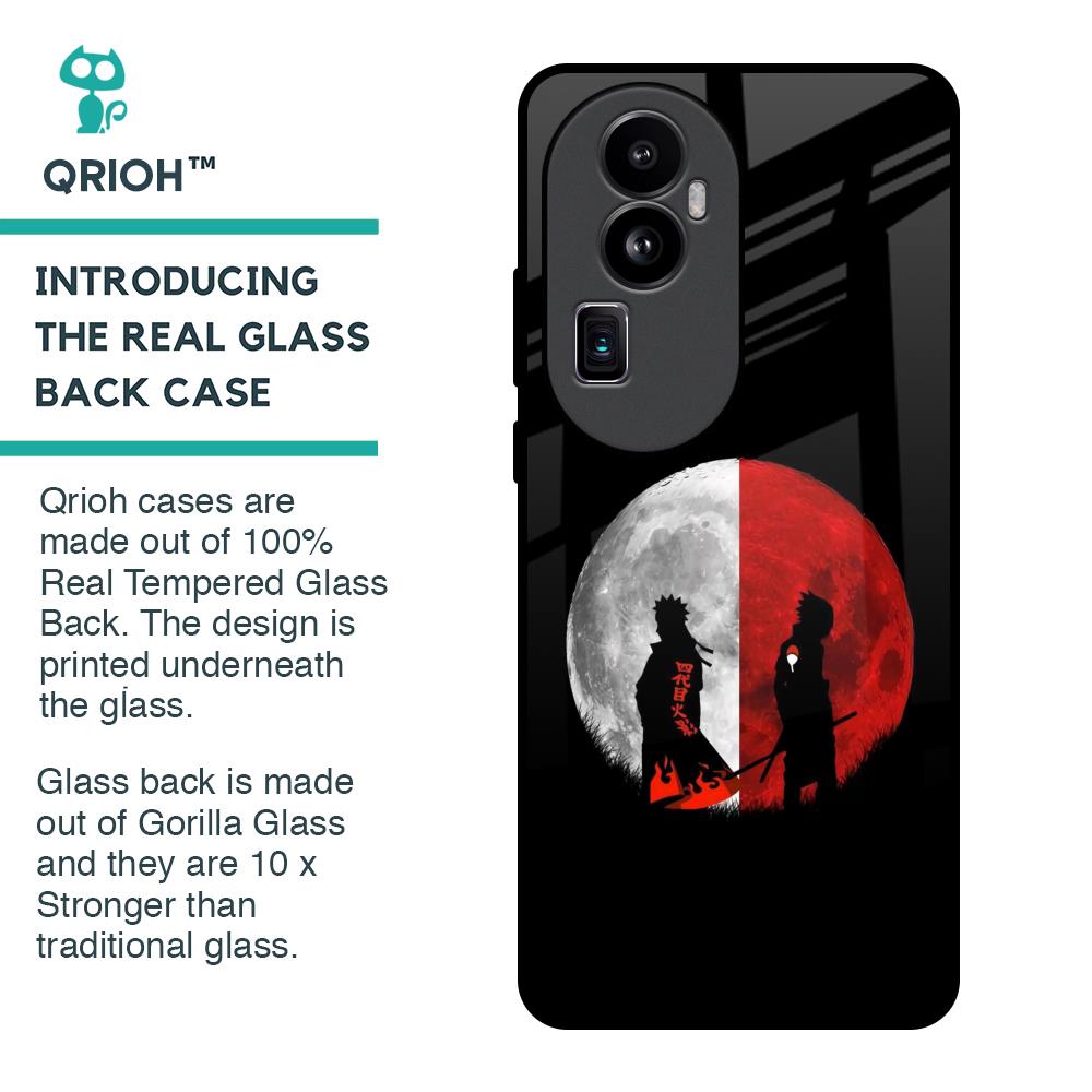 Anime Red Moon Glass Case for Oppo Reno10 Pro Plus 5G