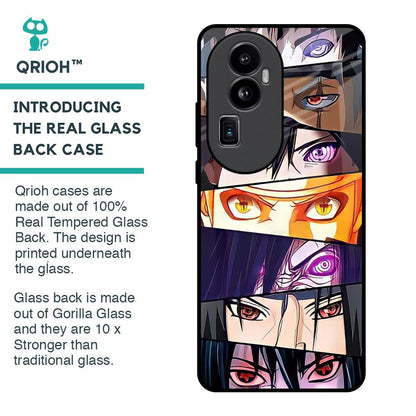 Anime Eyes Glass Case for Oppo Reno10 Pro Plus 5G