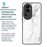 Modern White Marble Glass Case for Oppo Reno10 Pro Plus 5G