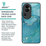 Blue Golden Glitter Glass Case for Oppo Reno10 Pro Plus 5G