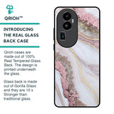 Pink & Gold Gllitter Marble Glass Case for Oppo Reno10 Pro Plus 5G
