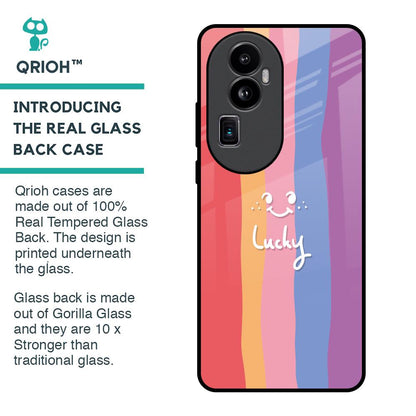 Lucky Abstract Glass Case for Oppo Reno10 Pro Plus 5G