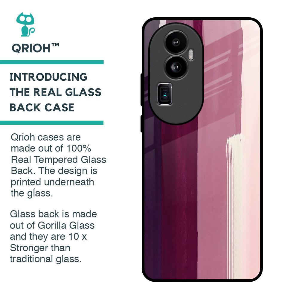 Brush Stroke Art Glass Case for Oppo Reno10 Pro Plus 5G