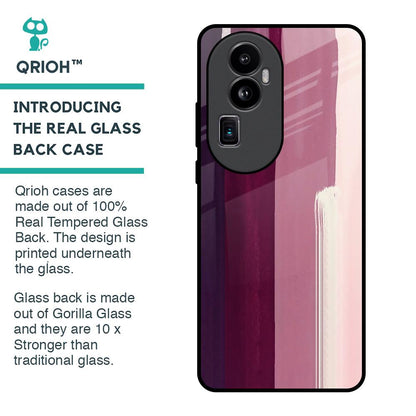 Brush Stroke Art Glass Case for Oppo Reno10 Pro Plus 5G