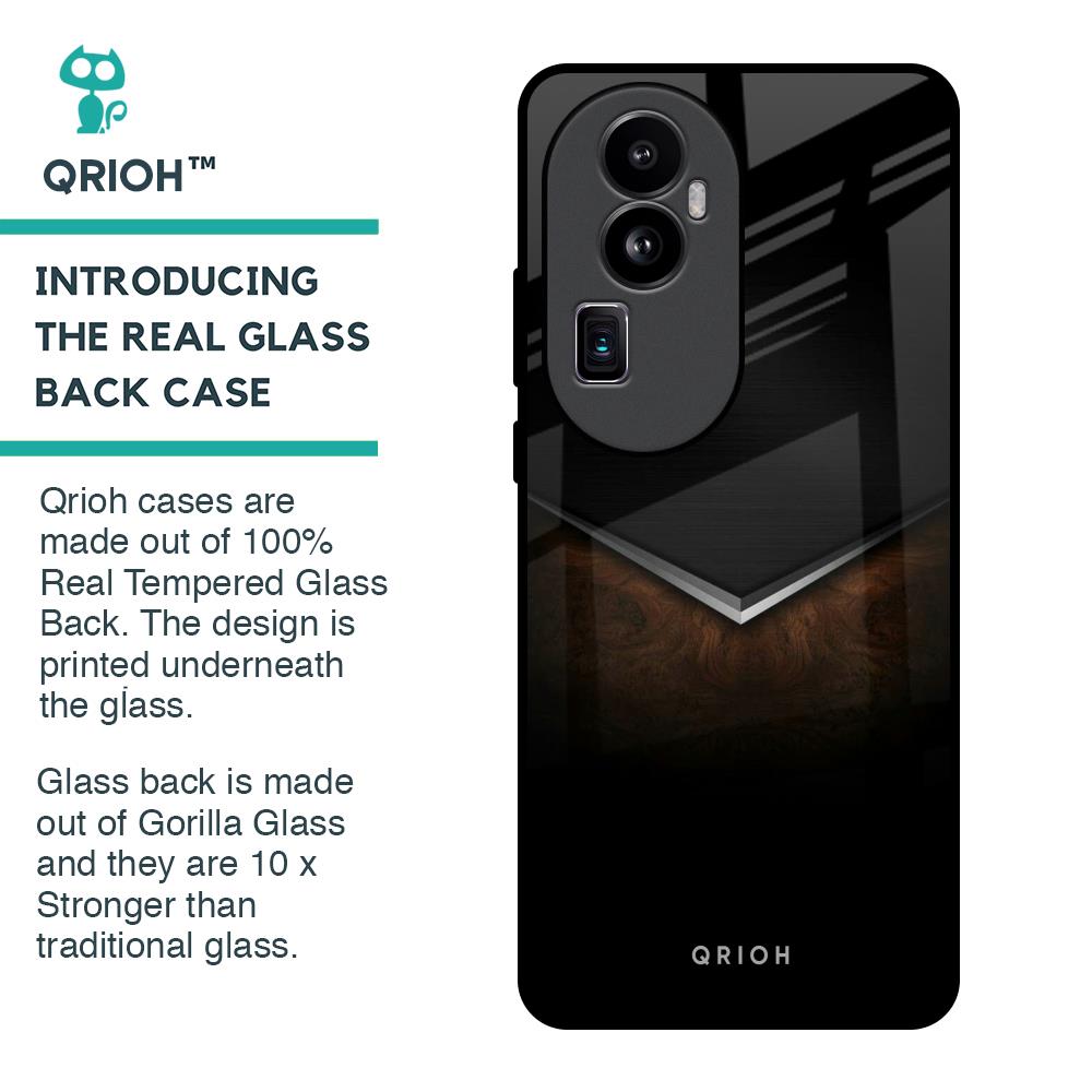 Dark Walnut Glass Case for Oppo Reno10 Pro Plus 5G