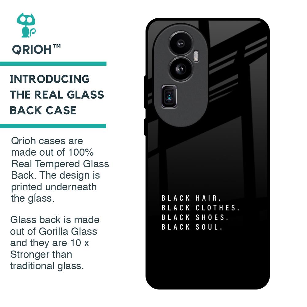 Black Soul Glass Case for Oppo Reno10 Pro Plus 5G