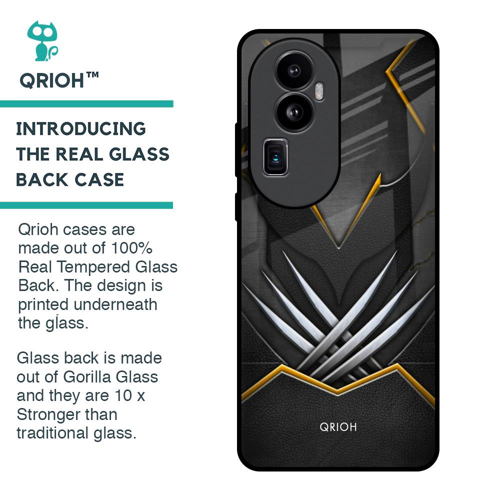 Black Warrior Glass Case for Oppo Reno10 Pro Plus 5G