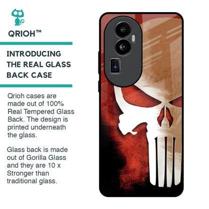 Red Skull Glass Case for Oppo Reno10 Pro Plus 5G