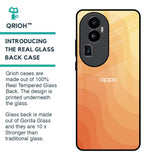 Orange Curve Pattern Glass Case for Oppo Reno10 Pro Plus 5G