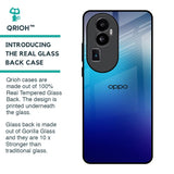 Blue Rhombus Pattern Glass Case for Oppo Reno10 Pro Plus 5G