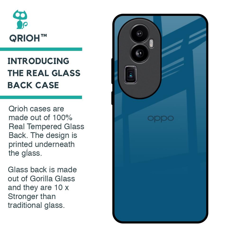 Cobalt Blue Glass Case for Oppo Reno10 Pro Plus 5G