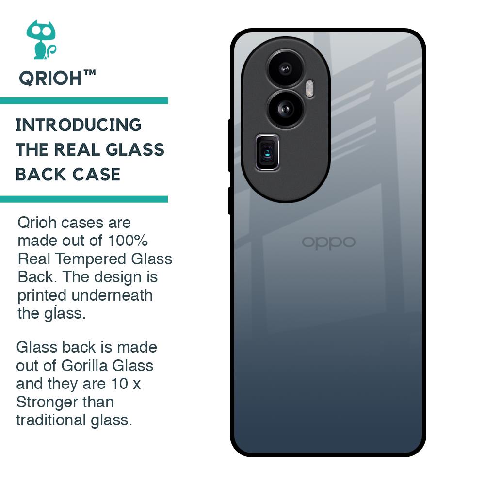 Smokey Grey Color Glass Case For Oppo Reno10 Pro Plus 5G