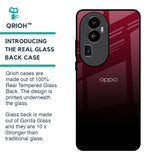 Wine Red Glass Case For Oppo Reno10 Pro Plus 5G